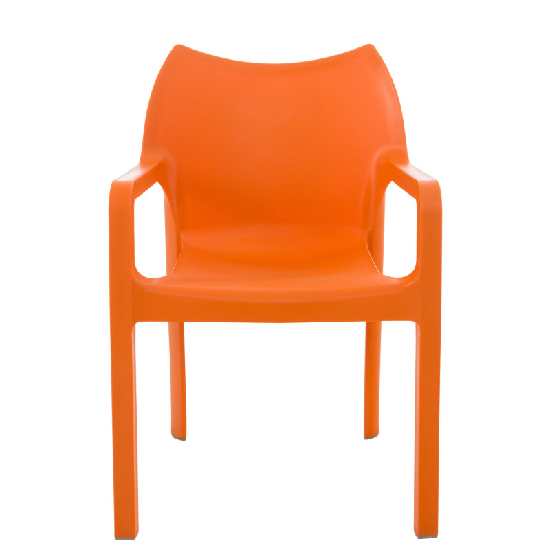 Lot de 2 chaises empilables DIVA orange