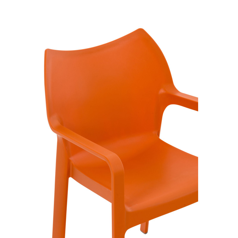 Lot de 2 chaises empilables DIVA orange