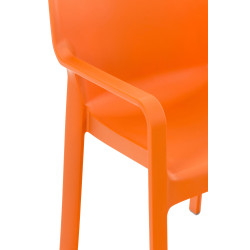 Lot de 2 chaises empilables DIVA orange