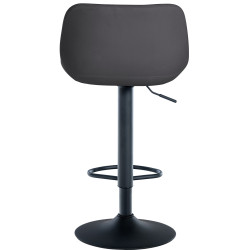 Tabouret de bar en velours Loft gris foncé
