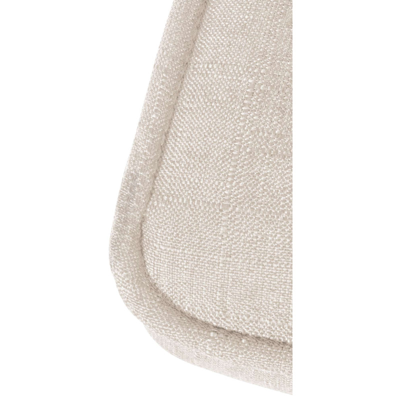 Tabouret de bar Peking V2, tissu noir crème