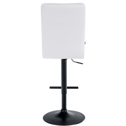 Tabouret de bar Peking V2, similicuir noir blanc