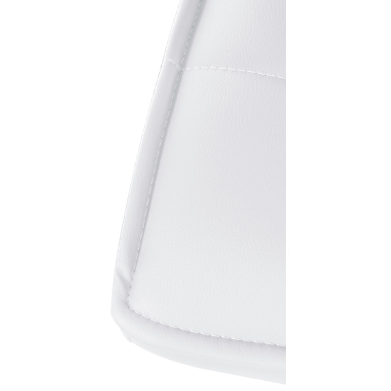 Tabouret de bar Peking V2, similicuir noir blanc