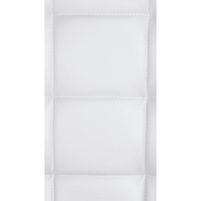 Tabouret de bar Peking V2 en similicuir chromé blanc