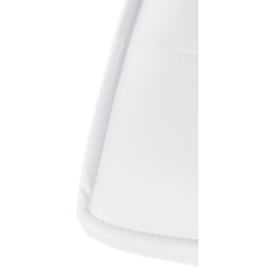 Tabouret de bar Peking V2 en similicuir chromé blanc