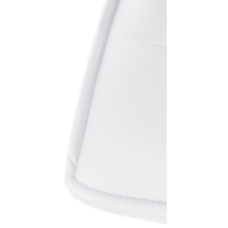 Tabouret de bar Peking V2 en similicuir chromé blanc