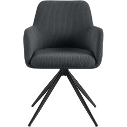 Chaise de salle à manger Olema Cord noir
