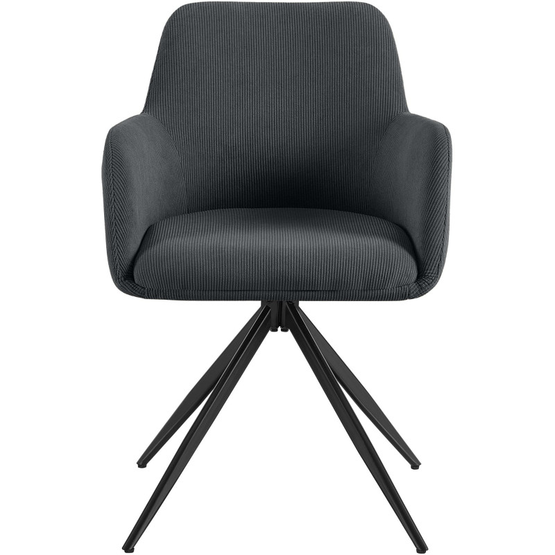 Chaise de salle à manger Olema Cord noir