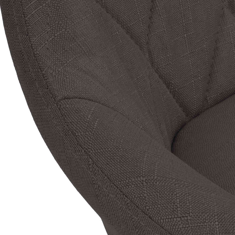 Tabouret de bar Lazio, tissu blanc gris foncé