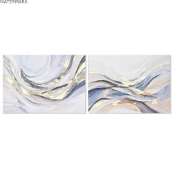 Cadre Home ESPRIT Abstrait Moderne Avec relief 100 x 3,7 x 70 cm (2 Unités)
