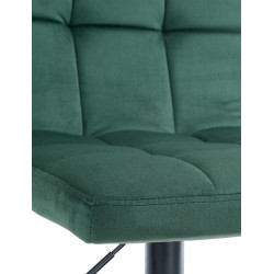 Tabouret de bar Pérou, velours noir vert