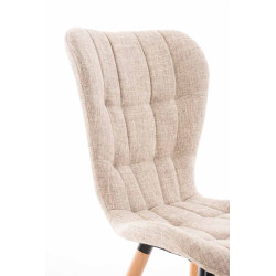 Chaise Elda en tissu natura crème