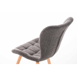 Chaise Elda en tissu natura gris clair