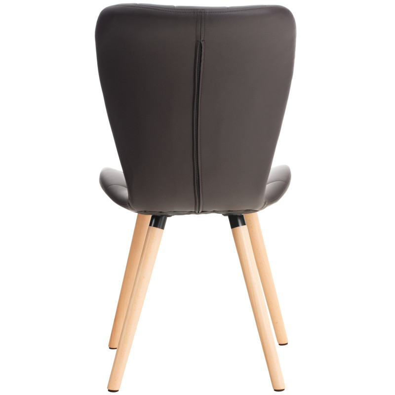 Chaise Elda PU marron naturel