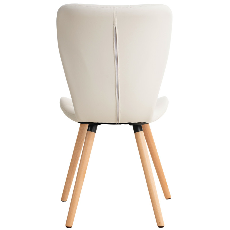 Chaise Elda PU natura blanc
