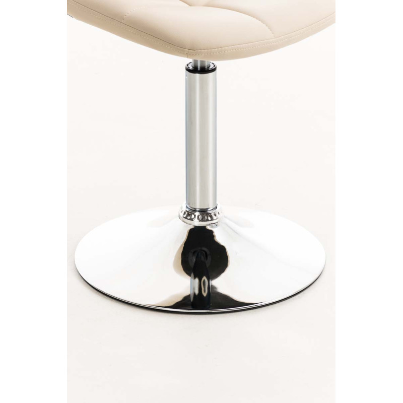 Chaise Emil, simili cuir crème