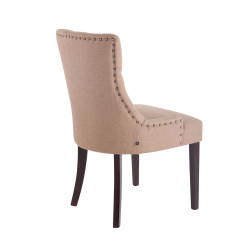 Chaise de salle à manger Aberdeen en tissu taupe antique
