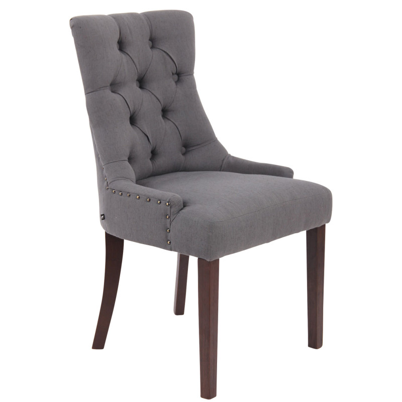 Chaise de salle à manger Aberdeen en tissu gris foncé antique