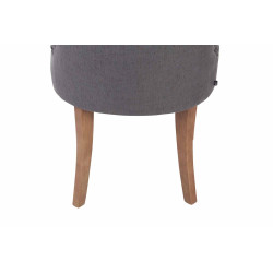 Chaise de salle à manger Aberdeen en tissu gris clair foncé antique