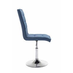 Chaise de salle à manger Peking V2 en tissu bleu