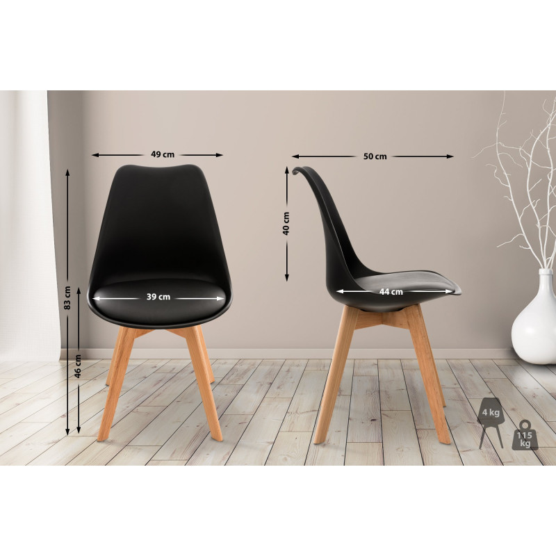 Chaise Linares noire