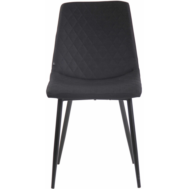 Chaise Telde en tissu noir