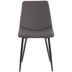 Chaise Telde en tissu gris foncé