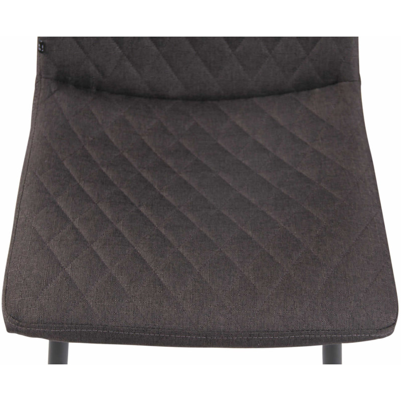 Chaise Telde en tissu gris foncé