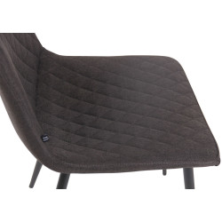 Chaise Telde en tissu gris foncé