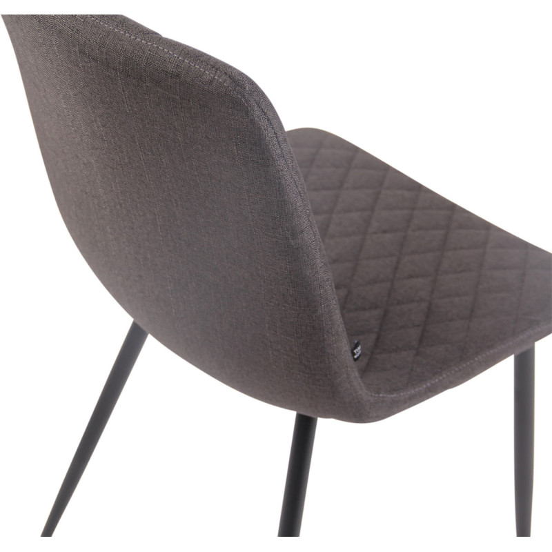 Chaise Telde en tissu gris foncé