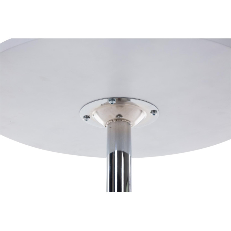 Ensemble de 2 tables rondes sur pied, blanc mat