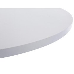 Ensemble de 2 tables rondes sur pied, blanc mat