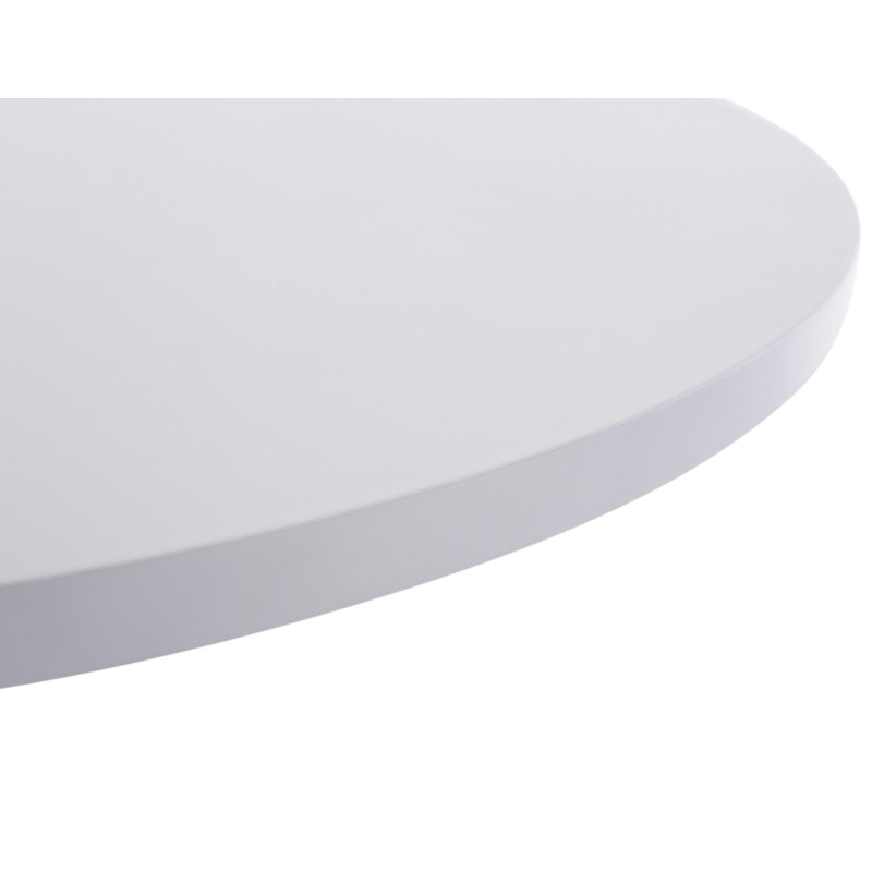 Ensemble de 2 tables rondes sur pied, blanc mat