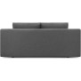 Banquette convertible 3 places MIKA - Tissu gris - Coffre de rangement - L 192 x H 84 x P 93 cm