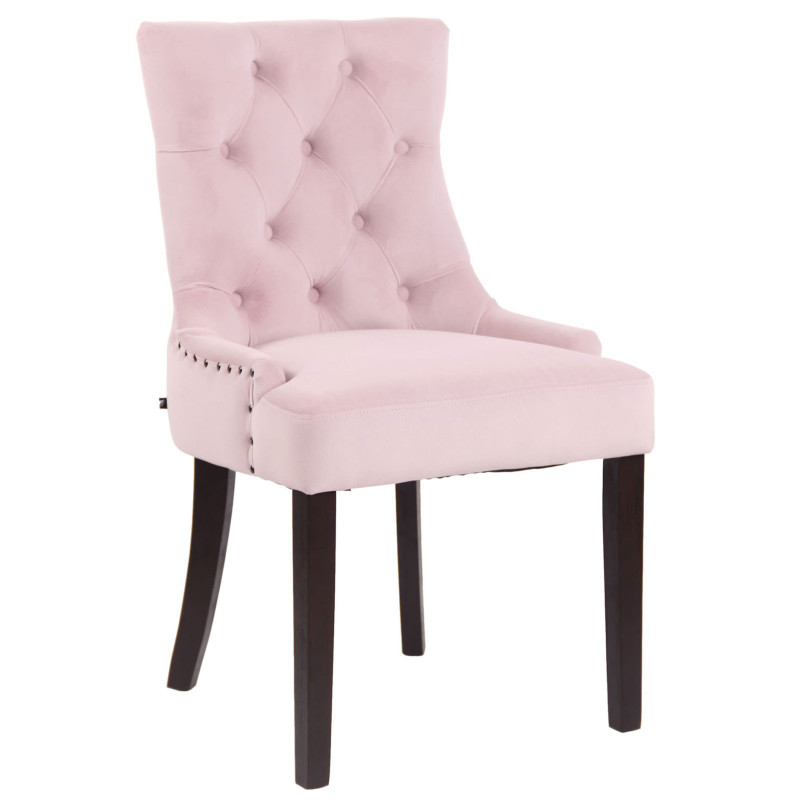 Chaise de salle à manger en velours Aberdeen rose antique