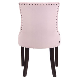 Chaise de salle à manger en velours Aberdeen rose antique