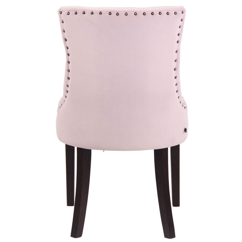 Chaise de salle à manger en velours Aberdeen rose antique