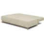 Banquette convertible 3 places MIKA - Velours cÙtelÈ Beige - Coffre de rangement - L 192 x H 84 x P 93 cm