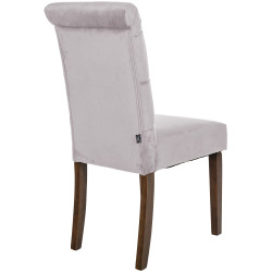 Chaise de salle à manger Lisburn en velours gris
