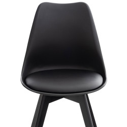 Chaise Linares noir/noir