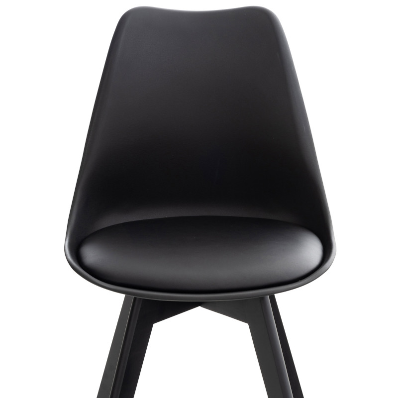 Chaise Linares noir/noir