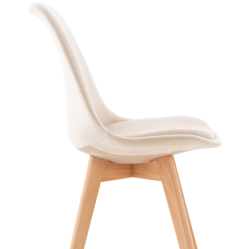 Chaise Linares en velours beige