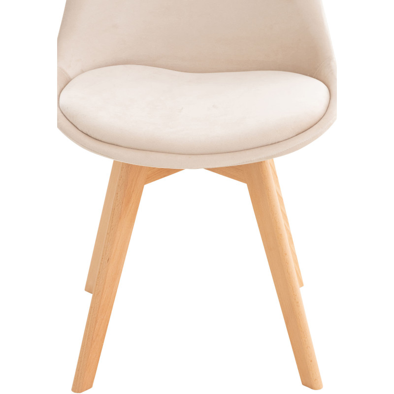 Chaise Linares en velours beige