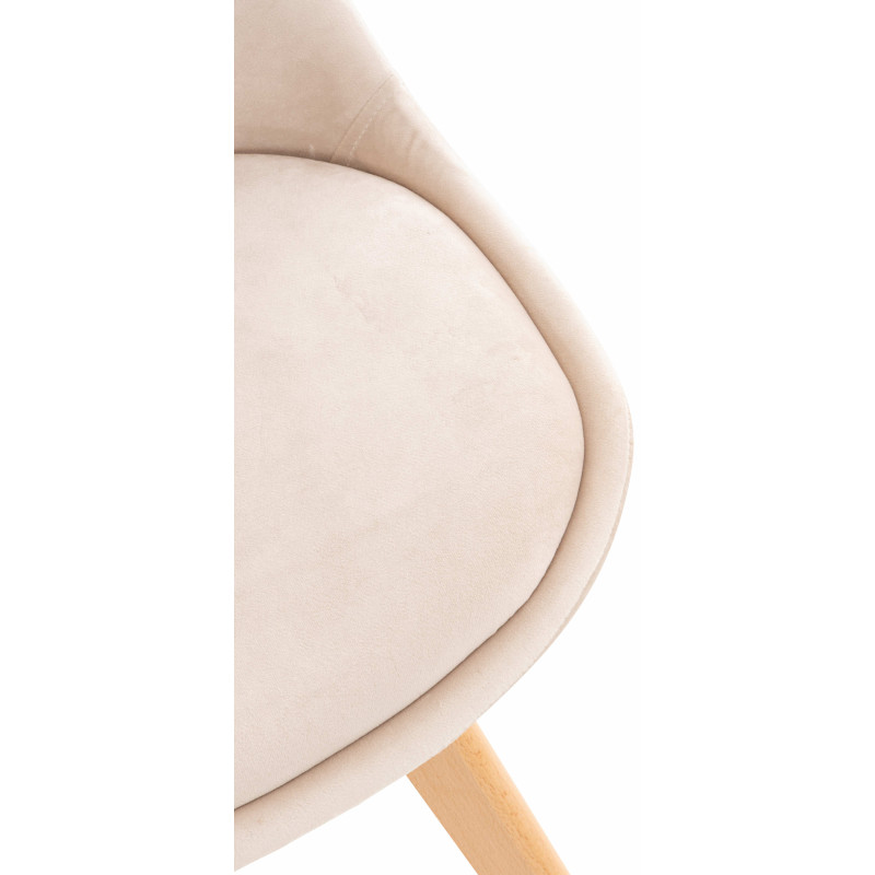 Chaise Linares en velours beige