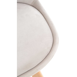 Chaise Linares en velours gris clair