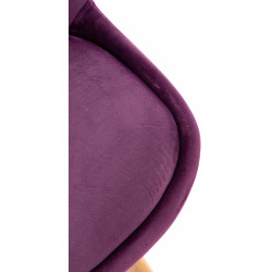 Chaise Linares velours violet