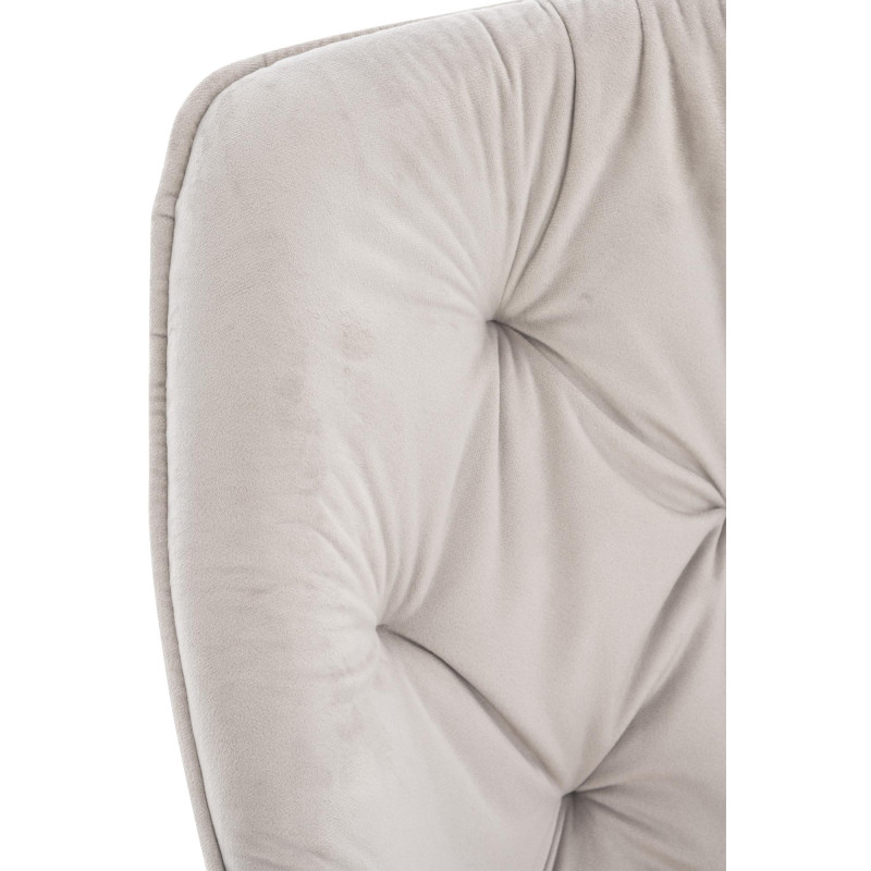 Chaise Tanna en velours gris