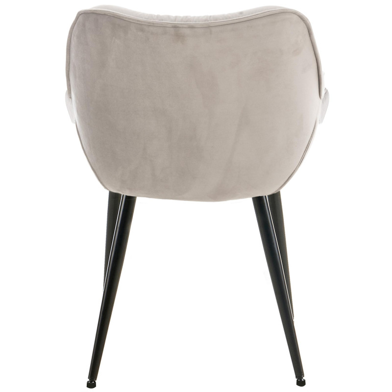 Chaise Tanna en velours gris