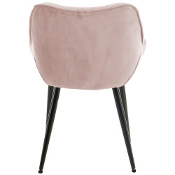 Chaise Tanna en velours rose