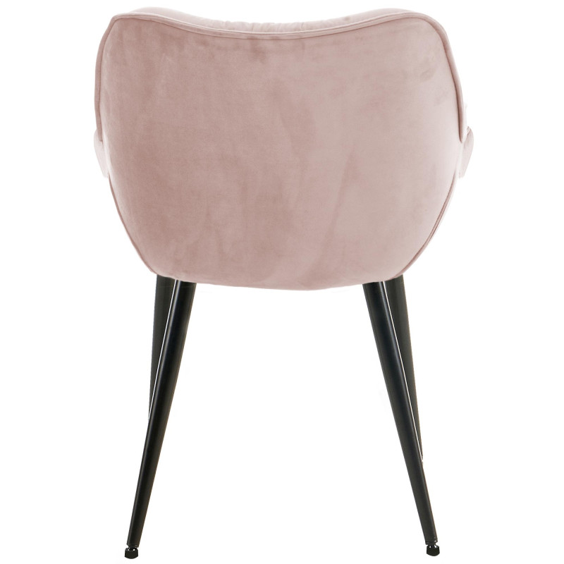 Chaise Tanna en velours rose